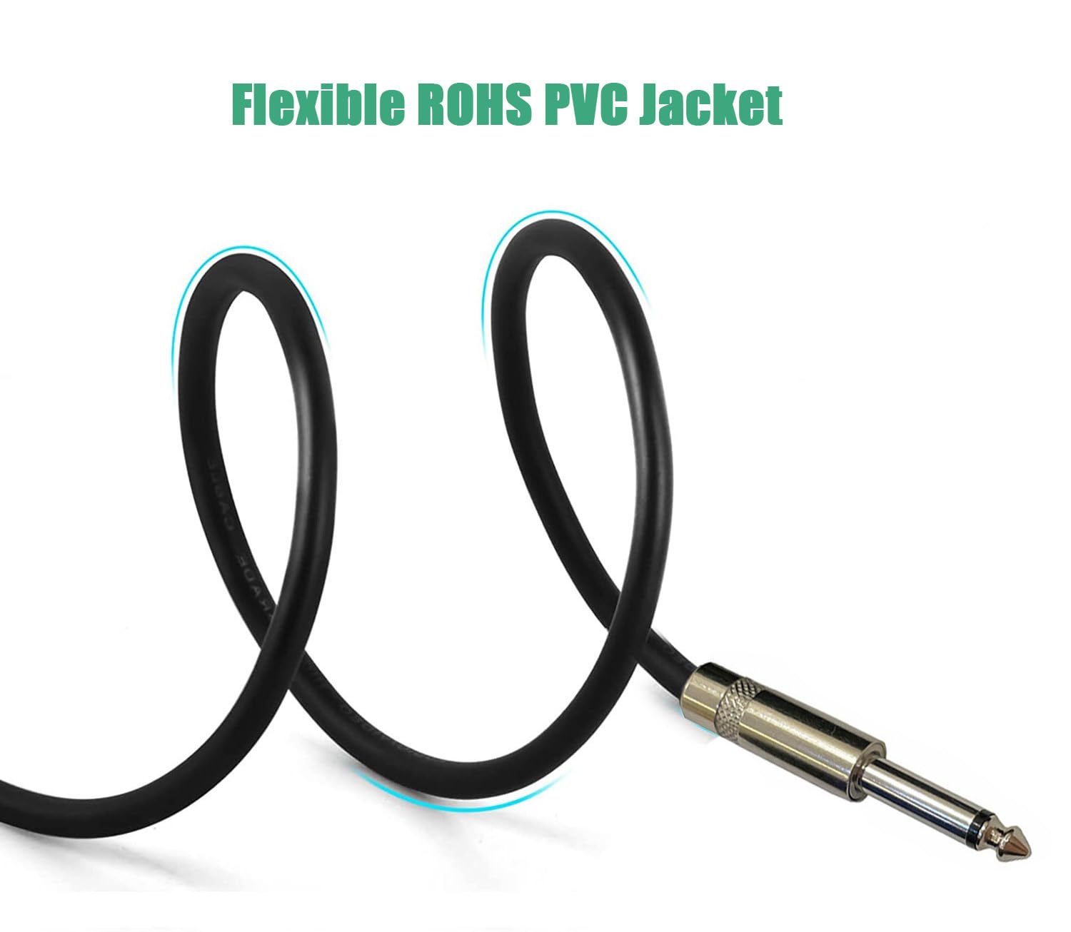 Heytones Professional 75 Feet 12 Gauge 1/4'' To 1/4'' Ts Speaker Cables   12Awg 75Ft Dj/Pa Speaker Cords Amp Audio Wires   2 Pac