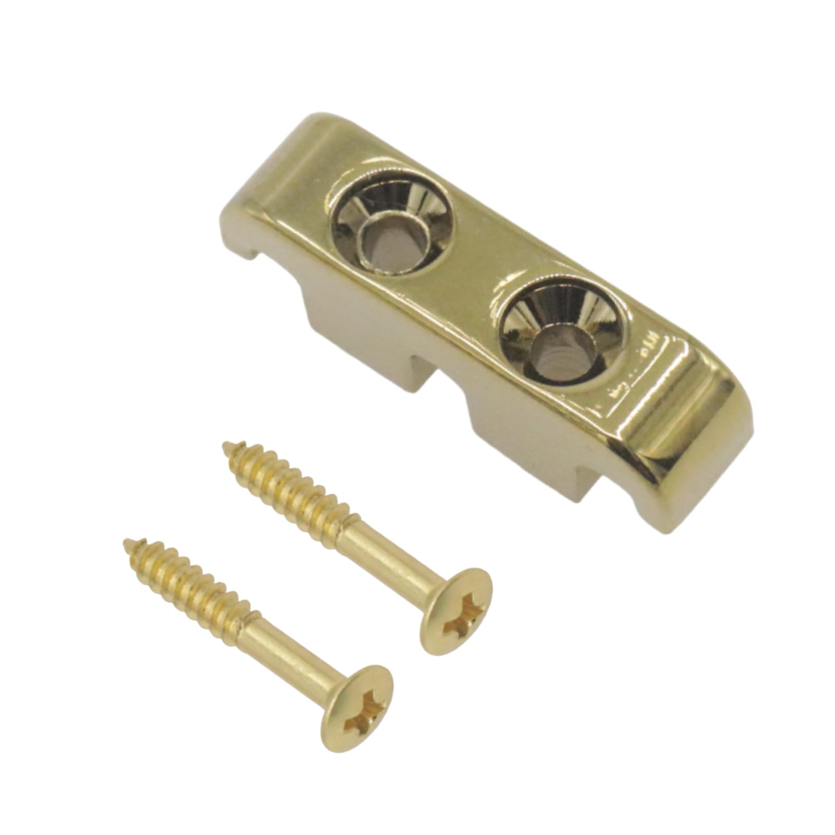 CashBeat Brass Bass String Retainer, String Tree with Mounting Screws (for Electric/Precision Bass)