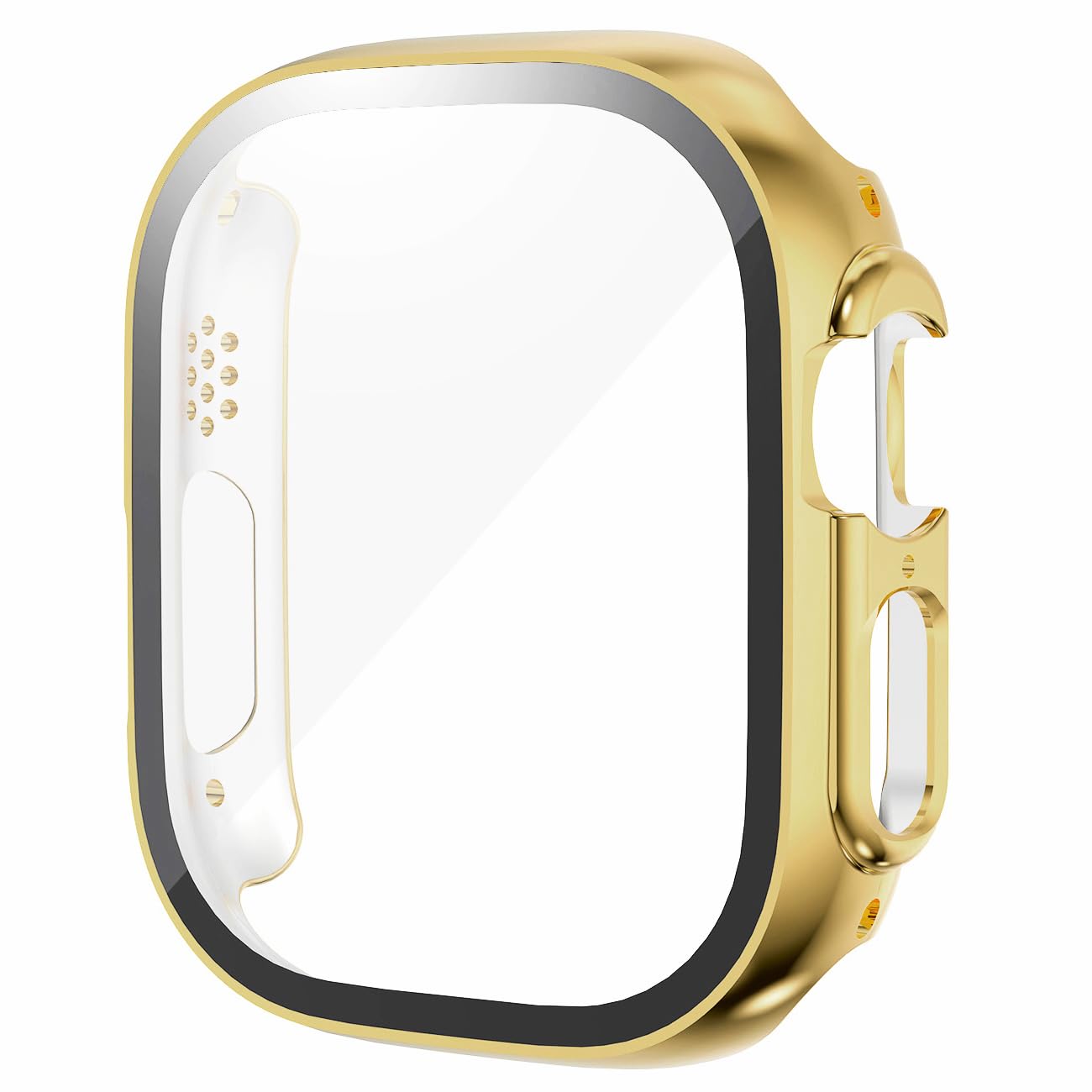 HANKN Hard Case for Apple Watch Ultra 3 2 1 49mm Tempered Glass Screen Protector Case, Plated Anti-Scratch Full Coverage Shockpr