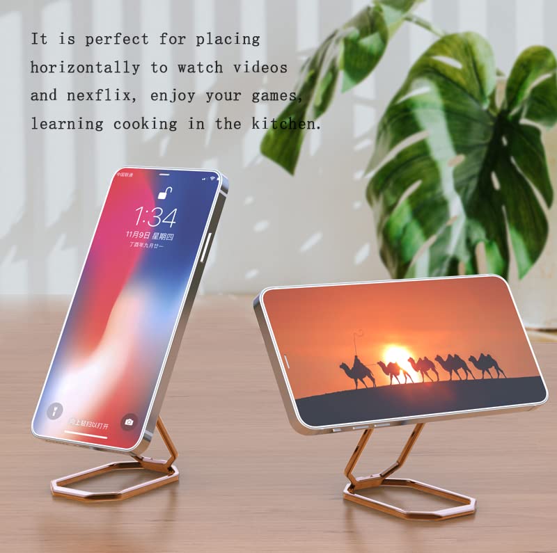 Rimyam Phone Ring Holder Finger Kickstand Cell Phone Grip 360 Foldable Phone Stand Metal Phone Back Grip For Magnetic Car Mount