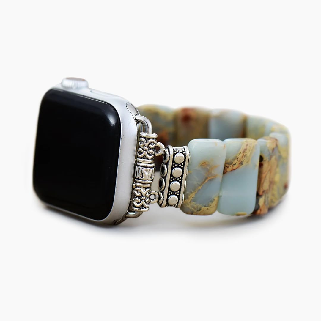 Cape Diablo Smart Watch Band For Women - Handmade Gemstone Strap - Compatible With 38Mm-45Mm Apple Faces