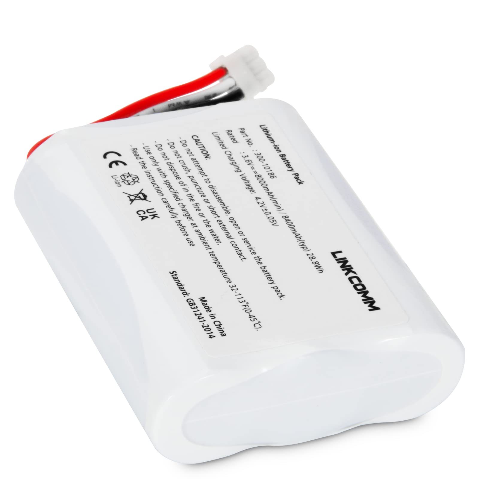 Linkcomm 300 10186 Battery Replacement For Adt Command Smart Security Panel, 3.6V/4.2V 8000Mah Lithium Ion Battery Pack