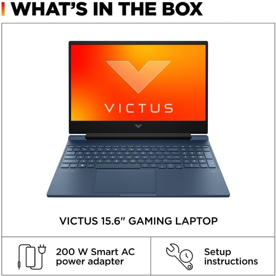 Hp Victus 15.6 I5 Gaming Laptop, 15.6 Fhd 1920*1080 144Hz, Intel Core I5-12450H, Nvidia Geforce Rtx 3050, 32Gb Ram, 2Tb Ssd, Bac