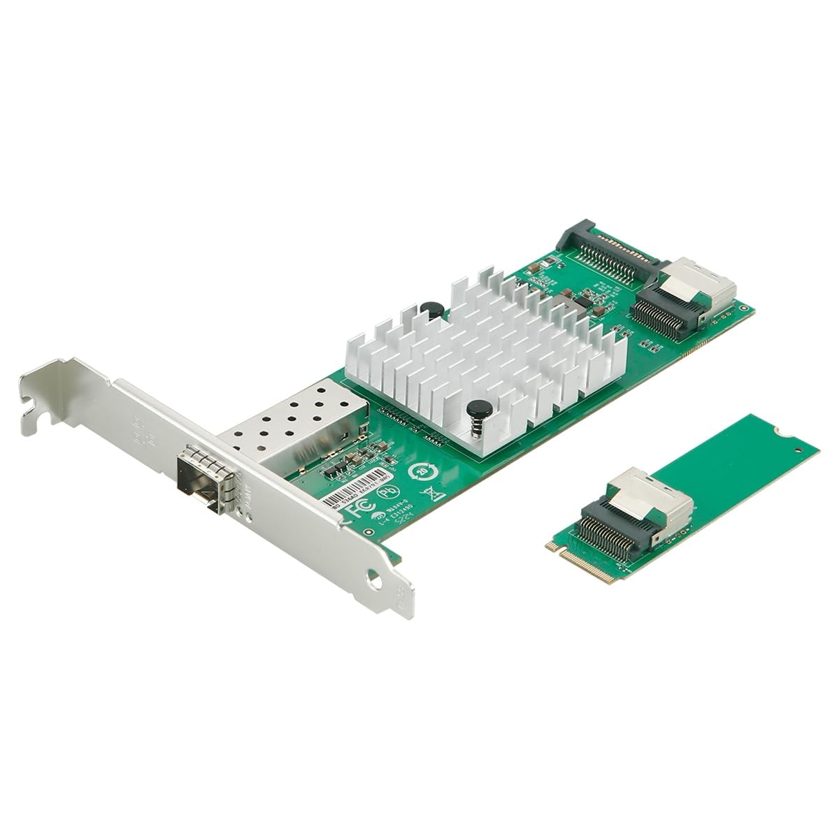 M.2 M-Key Single SFP+ Port 10G Ethernet LAN Adapter with 50cm Cable, with Intel 82599EN Controller