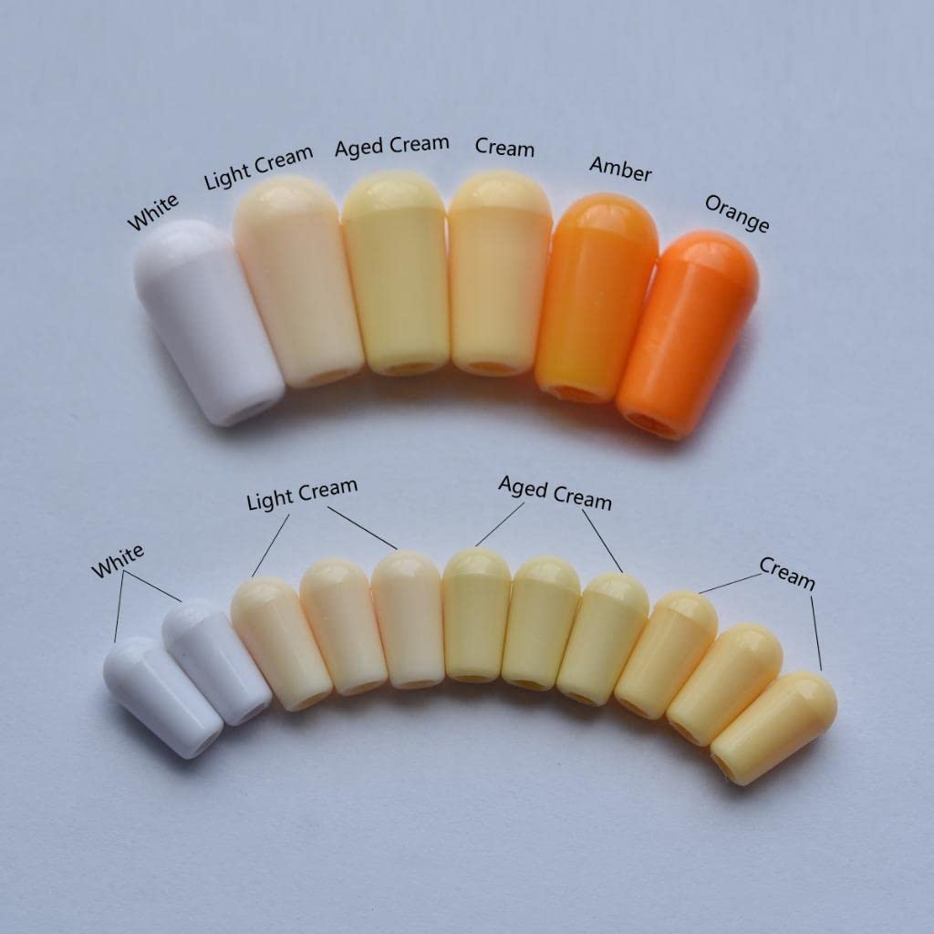 Kaish 10Pcs American Thread 3 Way Toggle Switch Tip Switch Cap Knob For Usa Les Paul Pickup Selector Switch/Switchcraft Switch W