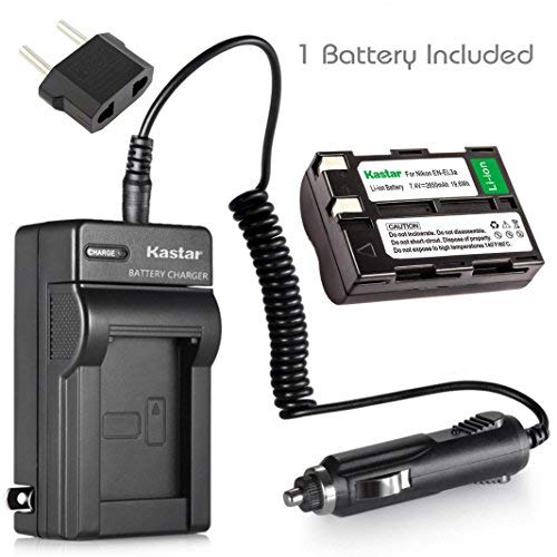 Kastar 1-Pack Battery And Ac Wall Charger Replacement For Nikon En-El3, En-El3A Battery, Nikon Mh-18, Mh-18A, Mh-19 Charger, Nik