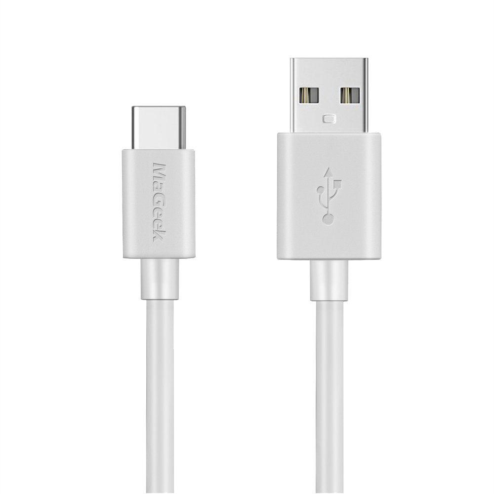 MaGeek USB C to USB 2.0 Cable (6ft) Long Cord for Samsung Galaxy S20 S10 / Note 8, LG V20 and More (White)