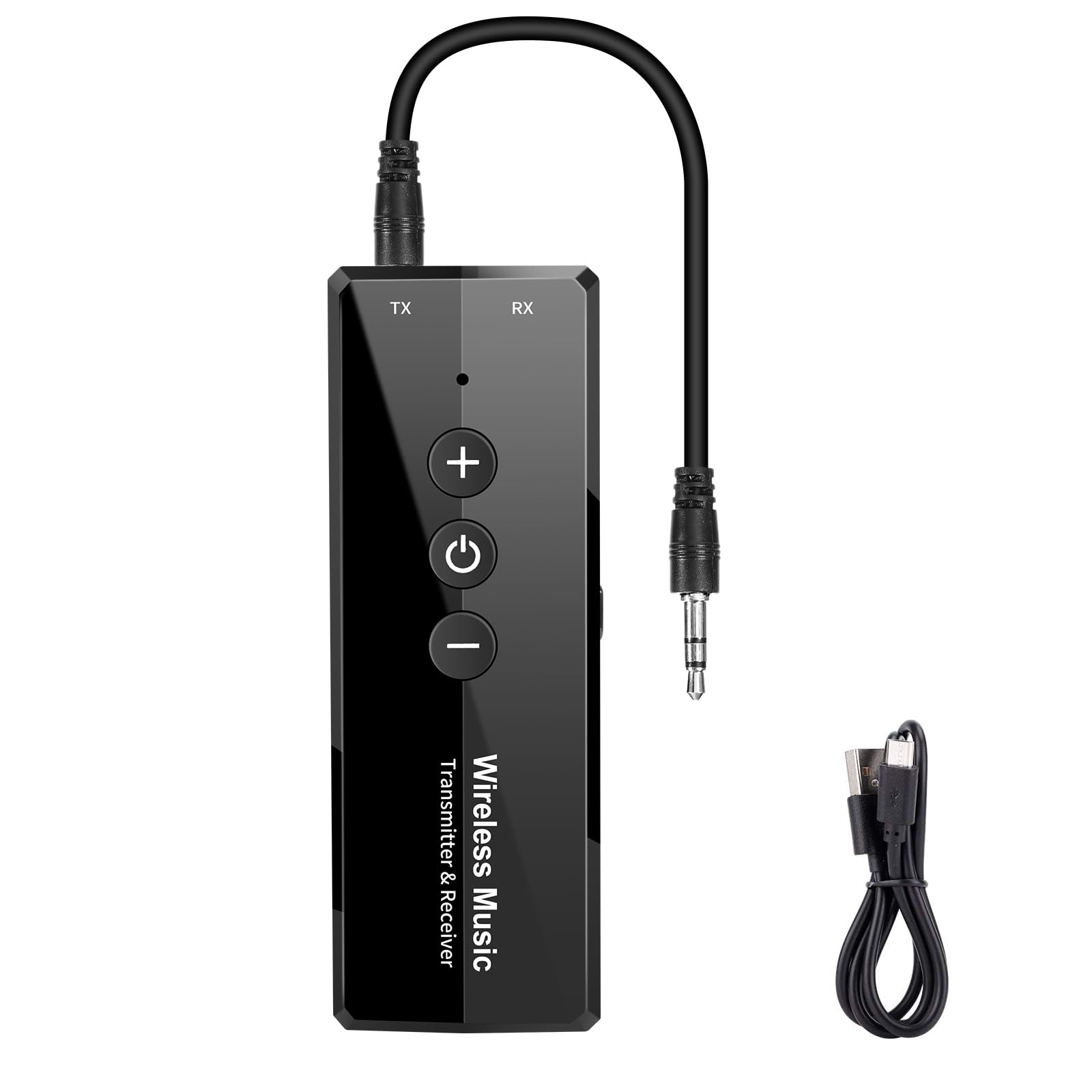 Upgraded Bluetooth 5.3 Transmitter 3 In 1, Portable Wireless Rechargeable Transceiver Adapter For Tv Pc, Stereo Audio Receiver F