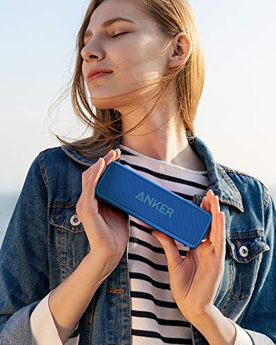 Anker Ak A3105034 Blue Portable Bluetooth Speaker, 12W, 24H Battery Life, Unbelievable Sound, Bass Up Technology, Weatherproof,