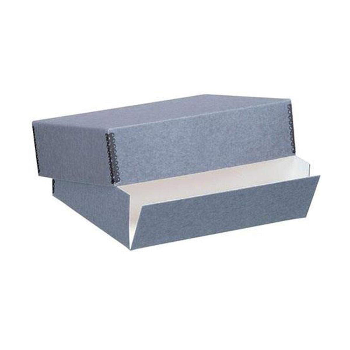 Lineco Museum Archival Drop Front Storage Box, Acid Free With Metal Edges, 8.5 X 10.5 X 3 Inches, Gray (733 0008) Custom Lin 733 0008