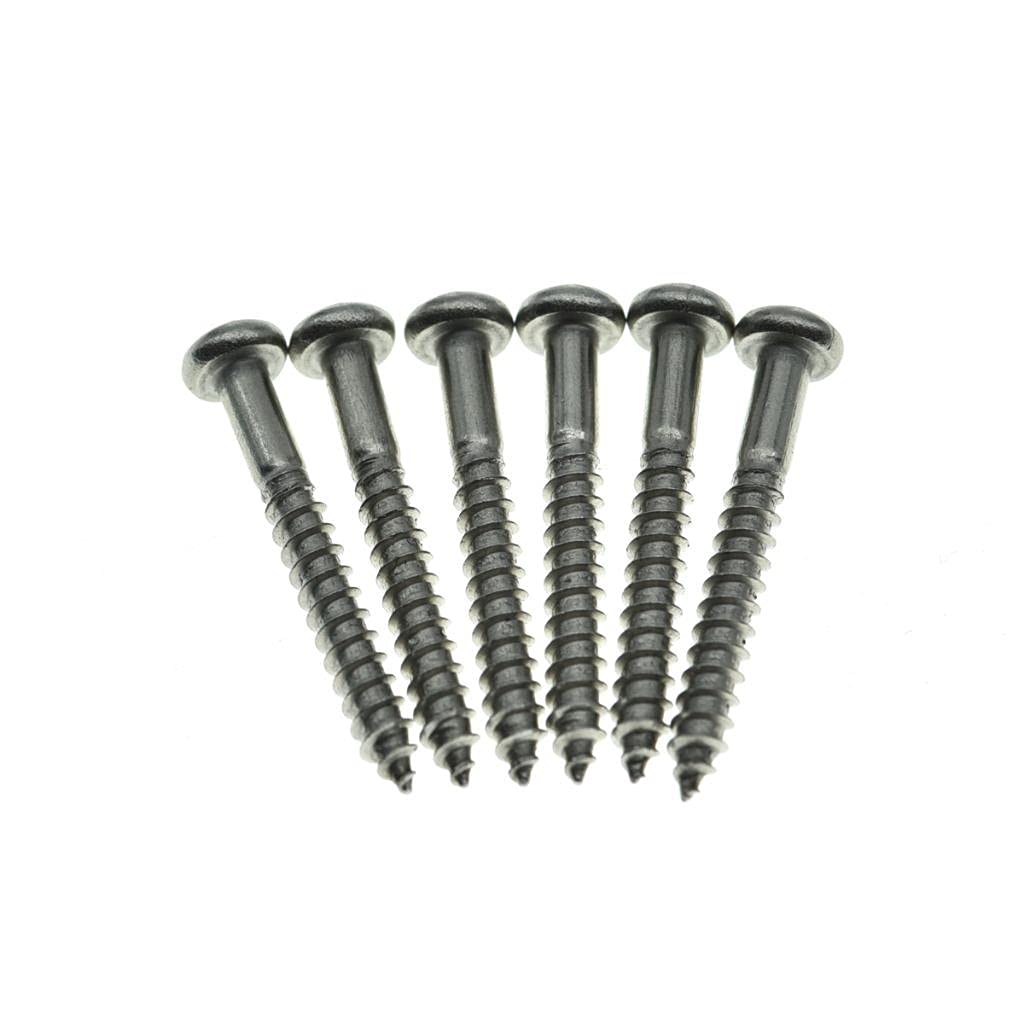 Dopro 6 Pack Stainless Steel Phillips Head Vintage Style Guitar Tremolo Bridge Mounting Screws Fits Vintage Fd Strat/Stratocaste