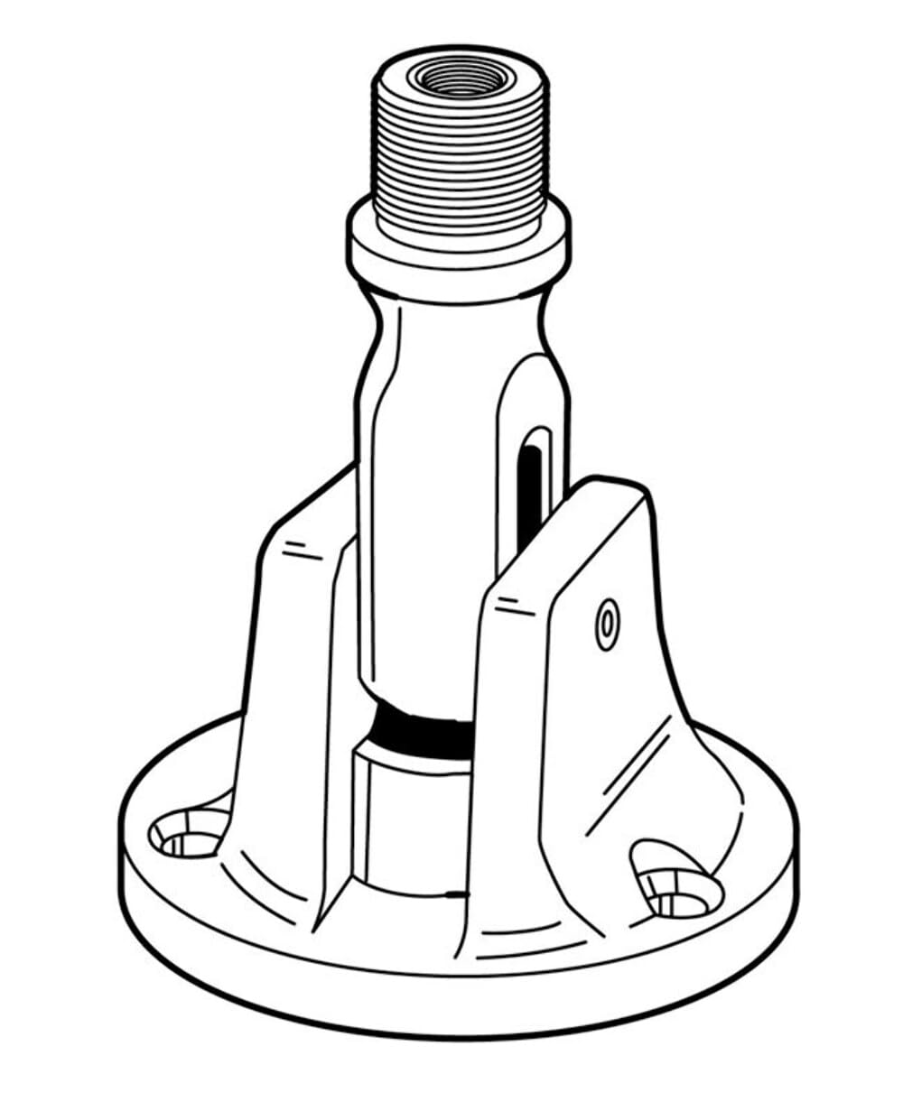 Shakespeare Antenna Mount Plst Lift N Lay Wh