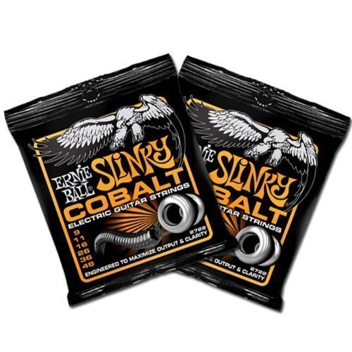 Ernie Ball P02722 Cobalt Hybrid Slinky Electric Guitar Strings, 9-46 (2 Pack)