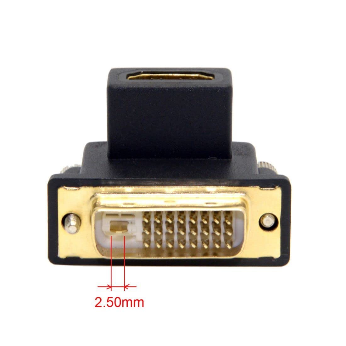 Chenyang Dvi To Hdmi Converter Hdmi To Dvi (24+1) 90Degree Up Angled Connector Adapter For Computer Hdtv Graphics Card