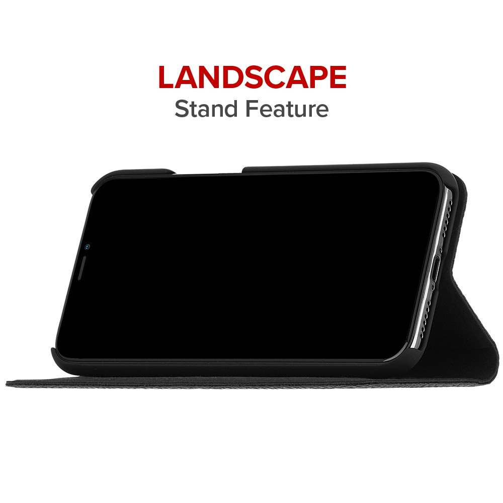 Case Mate   Google Pixel 3 Xl   Leather Folio Wallet   Black Leather