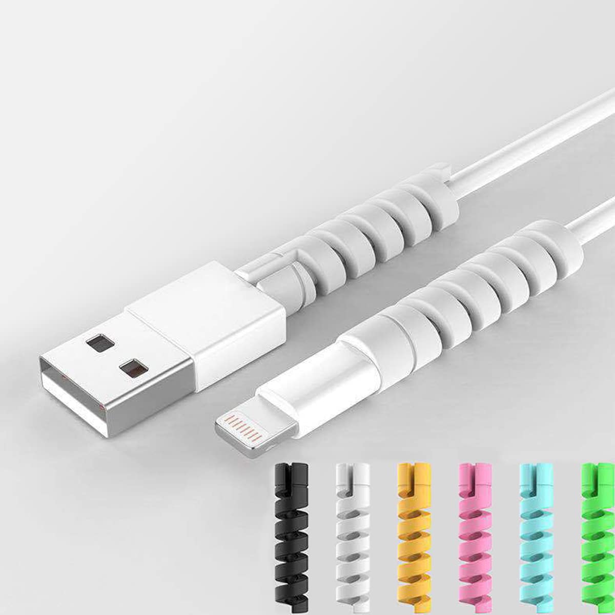 Wedawn 30 Pack Charger Cable Saver, Silicone Flexible Cord Protector, Cable Mouse Cable Wire Protector Compatible For Iphone, Ip