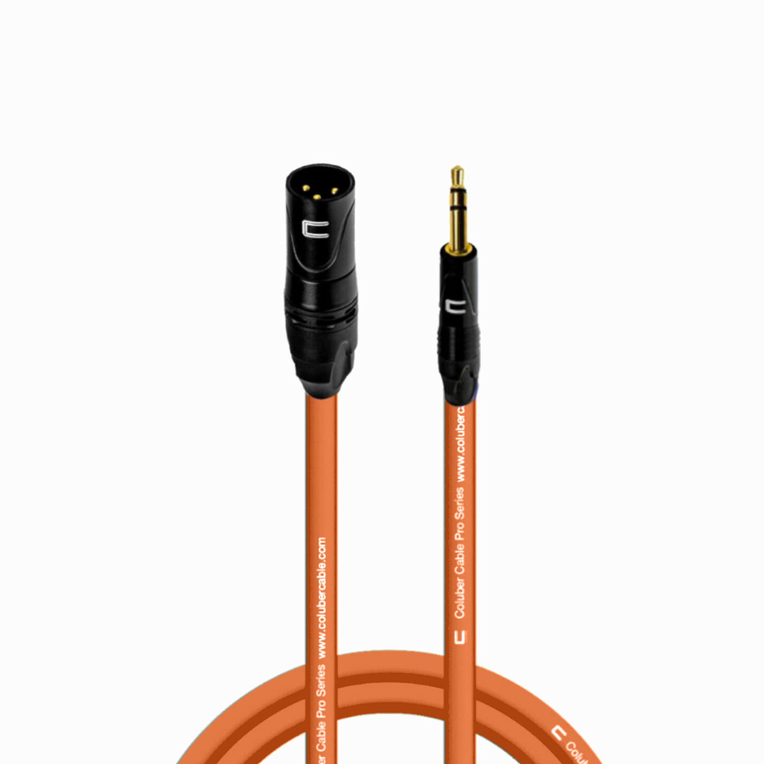 Balanced Xlr Cable Male To 3.5Mm Trs   5 Feet Orange   Pro 3 Pin Microphone Connector For Powered Speakers, Audio Interface Or M