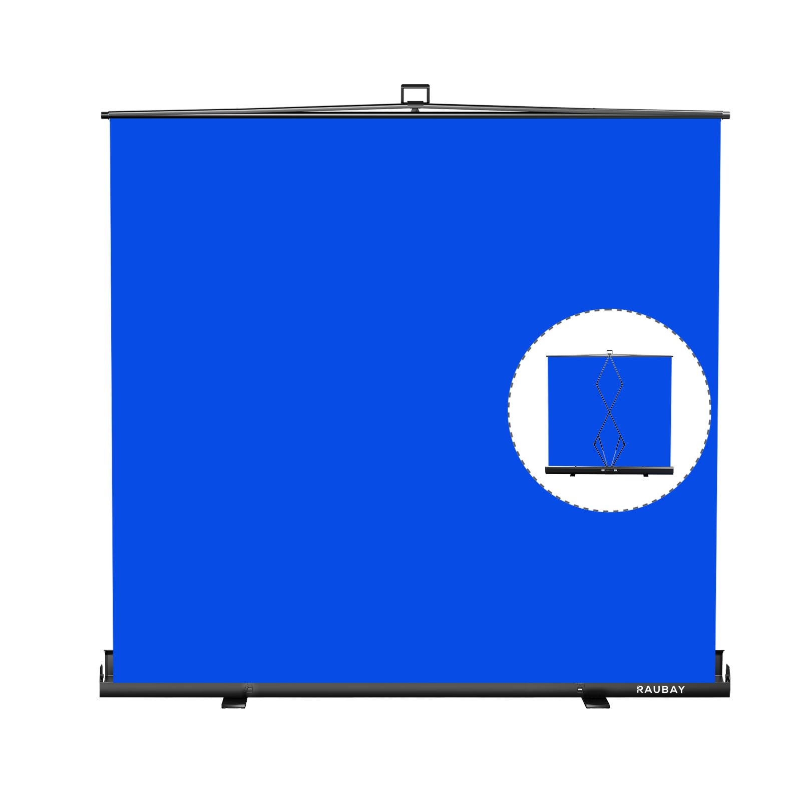 ?Wider Style? Raubay 78.7 X 78.7In Large Collapsible Blue Screen Backdrop Portable Retractable Chroma Key Panel Photo Background