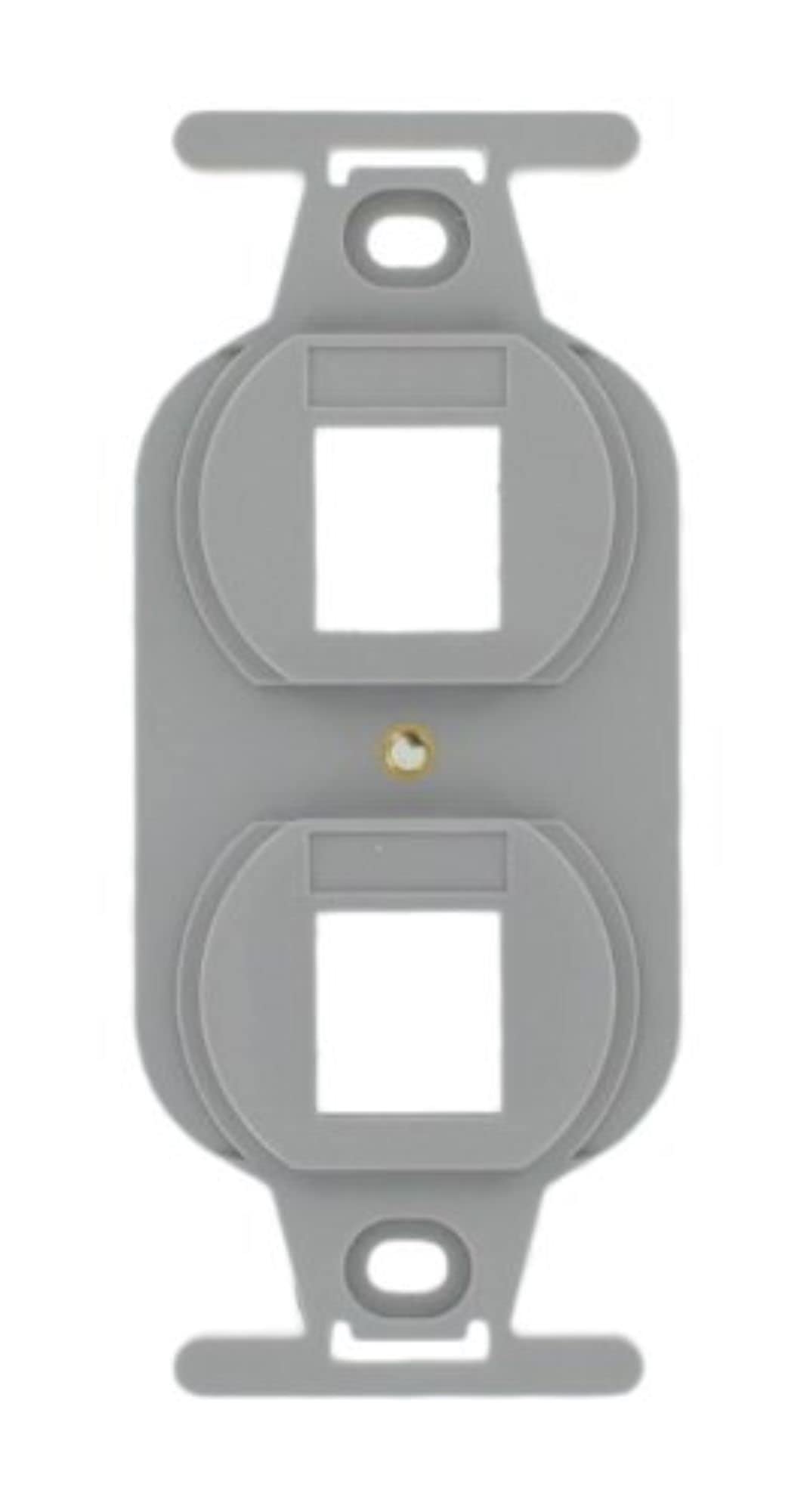 Leviton 41087 2Gp Quickport Duplex Type 106 Insert, 2 Port, Grey