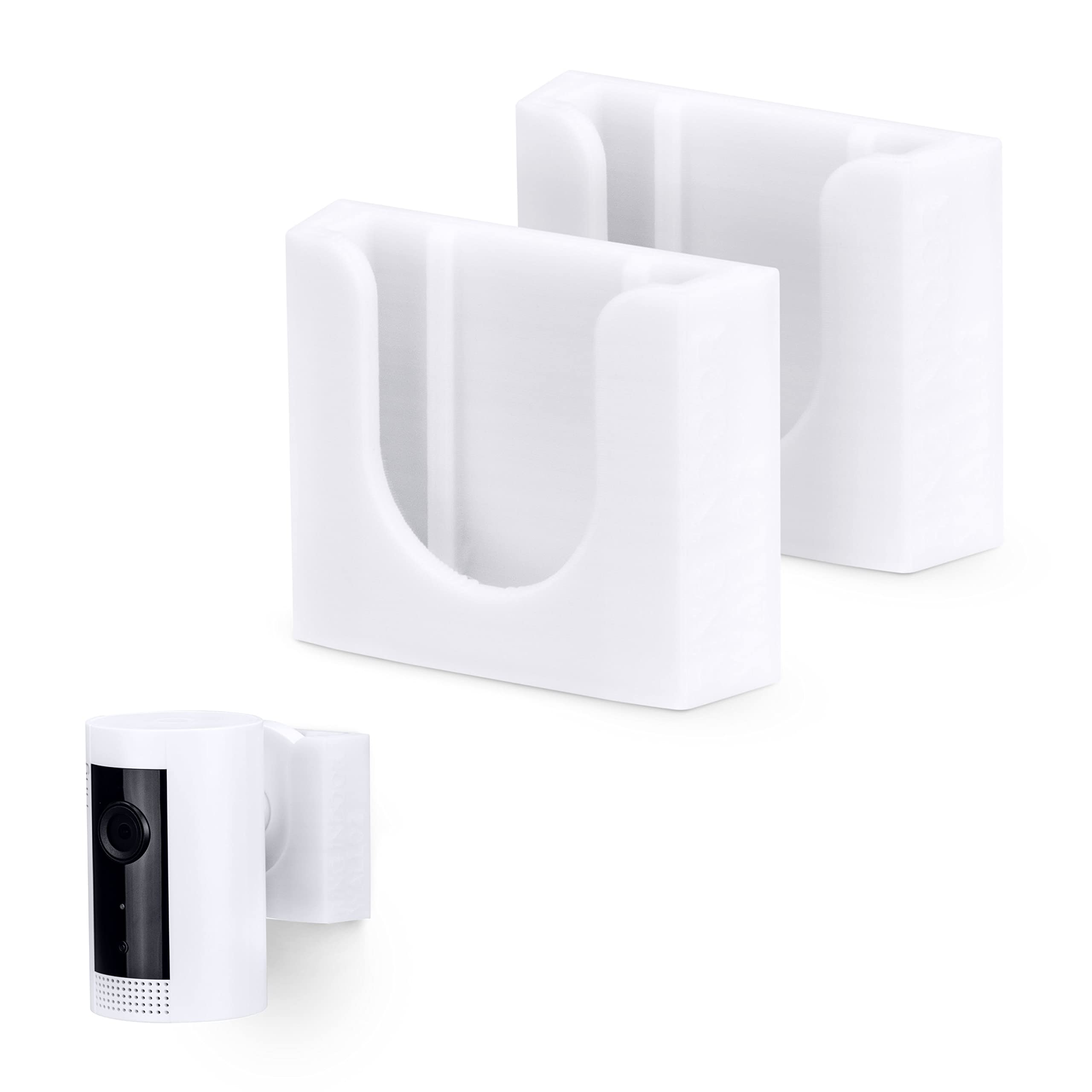 Adhesive Wall Mount For Ring Indoor Cam (2 Pack), Easy To Install Holder Hanger, No Tools Needed, No Mess, No Drilling, Strong V