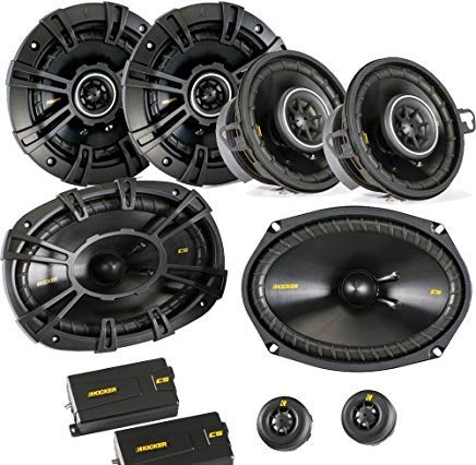KICKER for Dodge Ram Truck 02-11 Speaker Bundle- CS 6x9 3-Way Component Speakers, CS 5.25 Speakers, & CS 3.5 Speakers