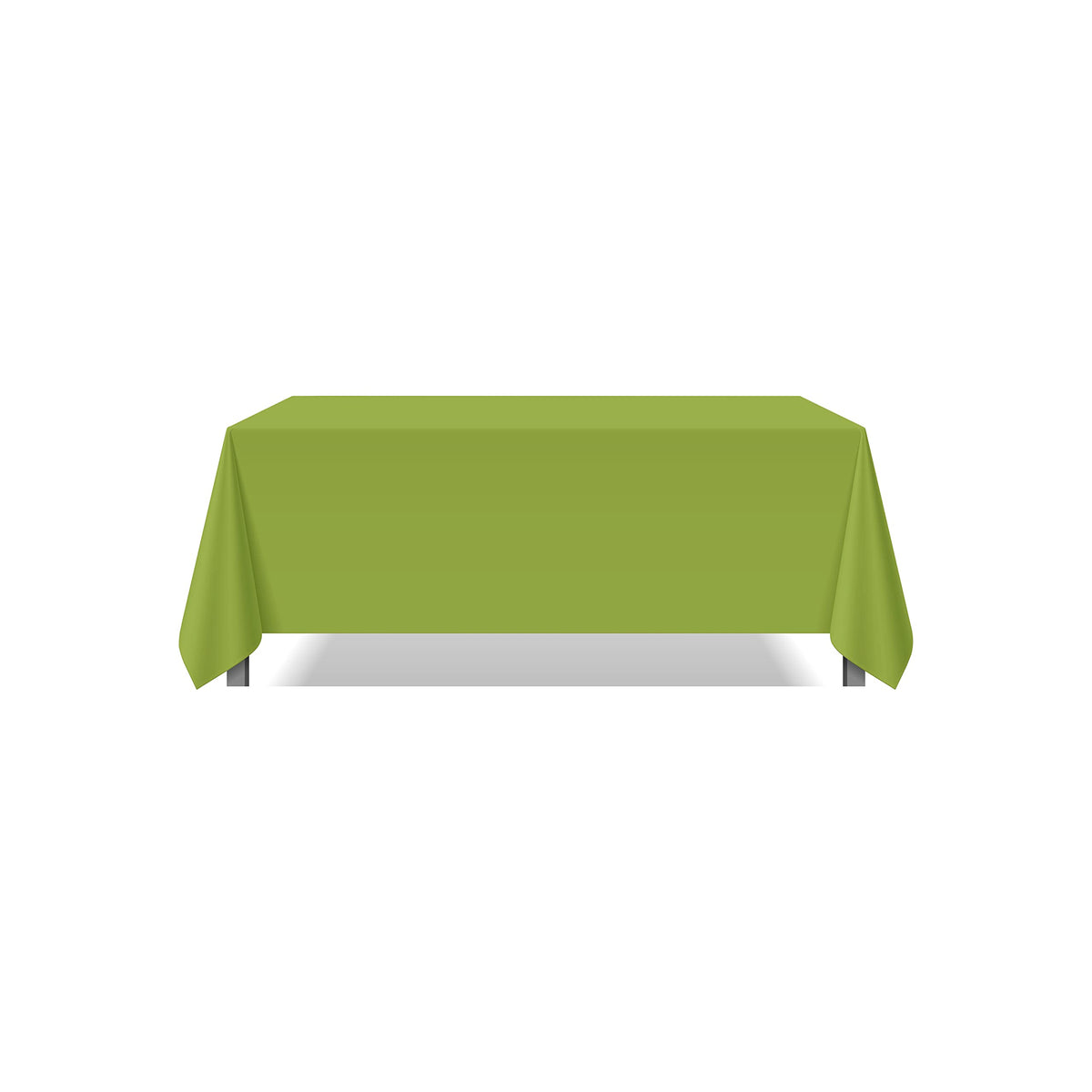 Pomp Apple Green 90 X 132 Premium Polyester Tablecloth  Wrinkle  Stain Resistant Easy Care Fabric  Fits 6Ft Rectangle Table