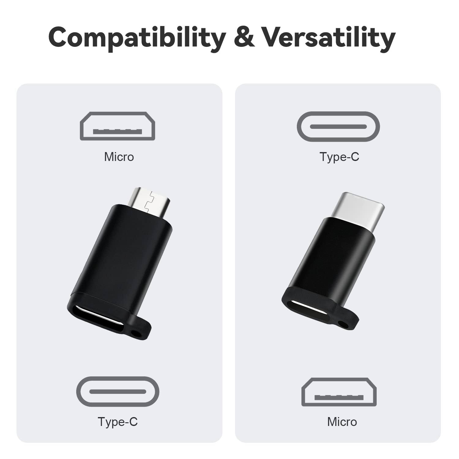 Usb C Female To Usb Male Adapter (4 Pack) For Macbook Pro, Samsung, Pc