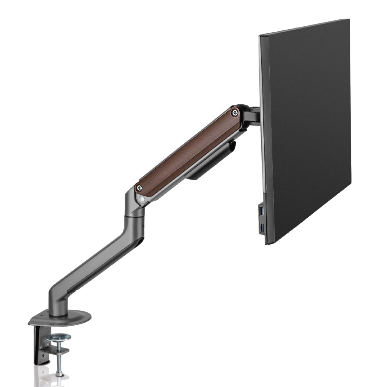 White Mulberry |Diy| Woodcraft  Premium Wooden Arm | Desk Mounted Monitor Arm 1532 Inch Monitor|9Kg Screen Capacity|Spring Ass