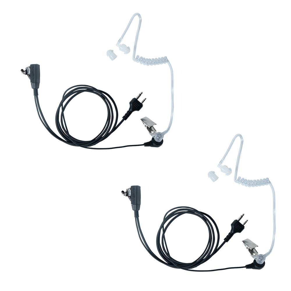 Caroo Midland Walkie Talkie Headset,Covert Acoustic Tube Walkie Talkies Earpiece Headsets With Ptt Mic For Midland Gxt1000Vp4 Lxt500Vp3 Gxt1050Vp4 Gxt1000Xb(2 Pack)