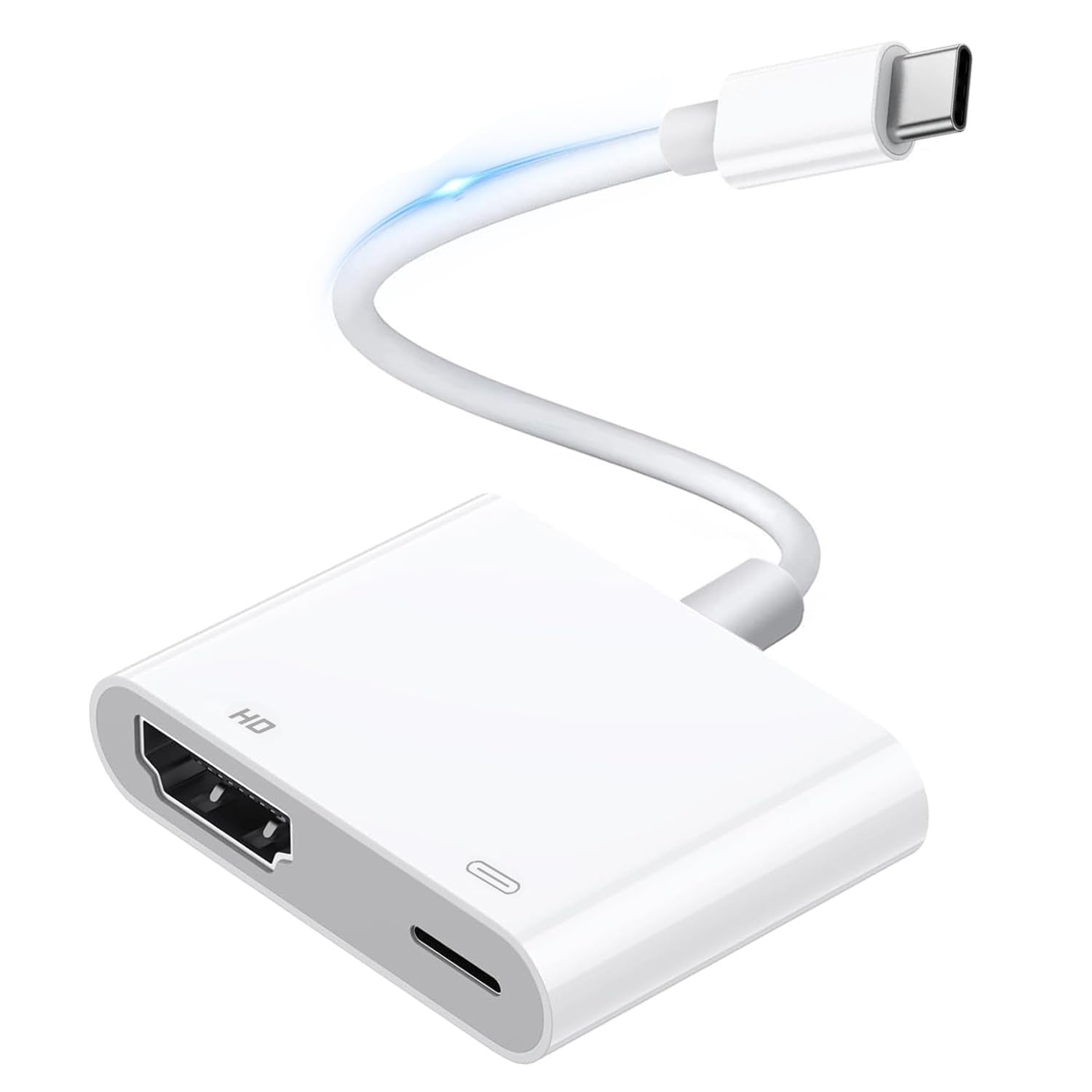 Usb C To Hdmi Adapter For Iphone 15 [Mfi Certified] 4K@60Hz Type C Digital Av Converter Screen Connector Hdmi To Tv Adapter Comp