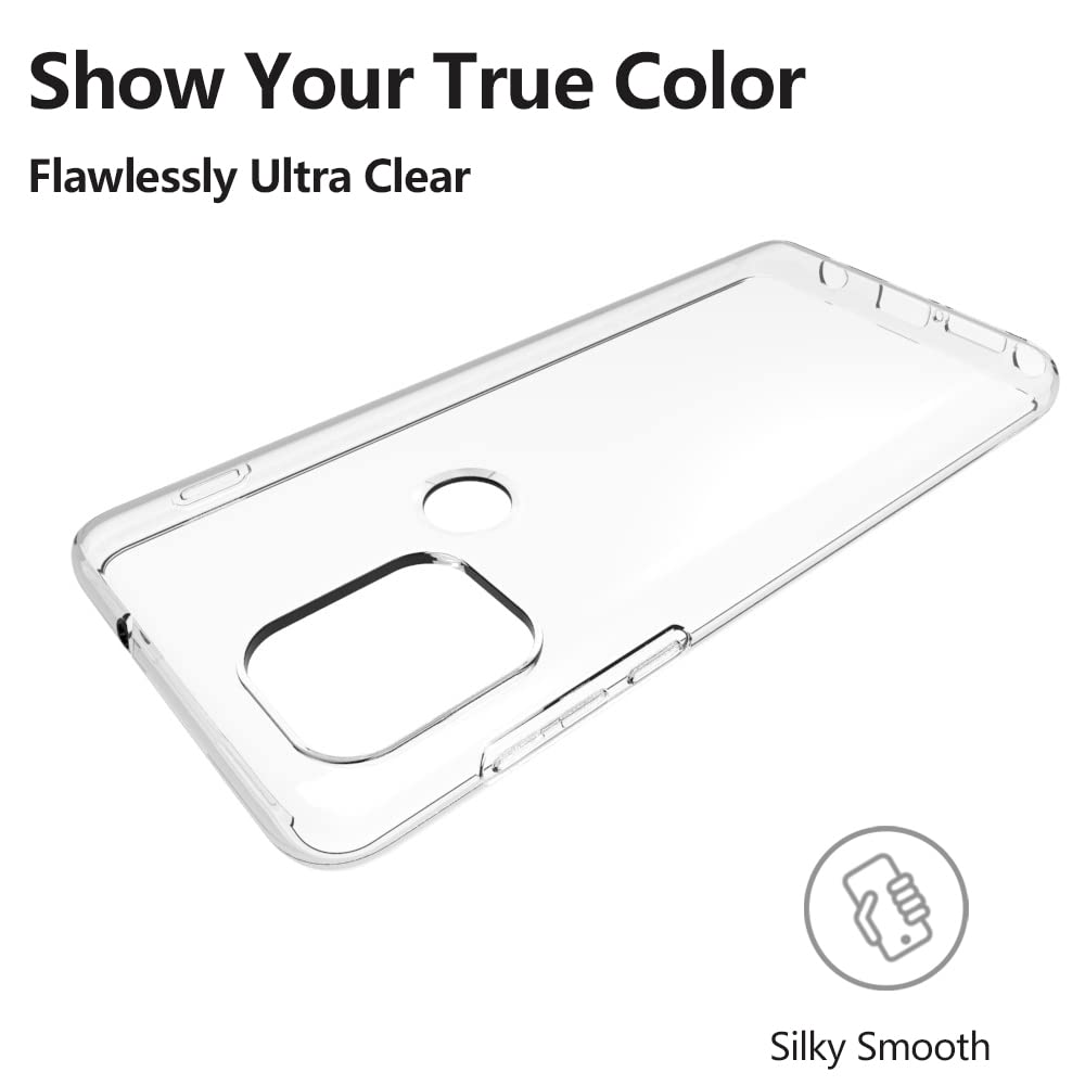 Keepca For Moto G Stylus 5G 2021 Clear Case,Slim Thin Soft Skin Flexible Tpu Silicone Rubber Gel Lightweight Anti Scratch Shockp