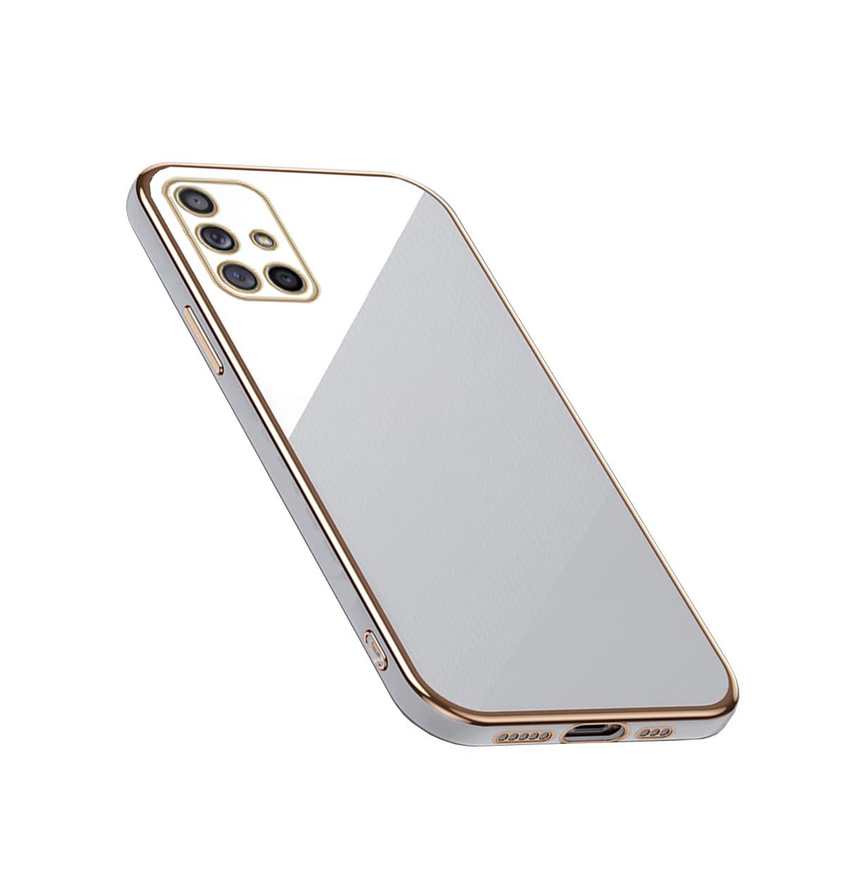 Sunswim Compatible With Galaxy A51 4G Case Cover Cute Full Camera Lens Protection &Luxury Electroplate Plated Shockproof Edge Bu