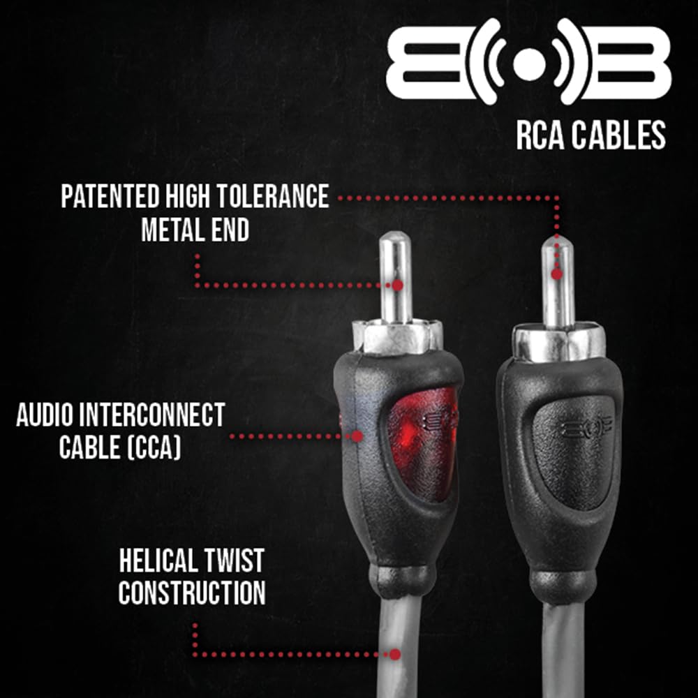 Belva True 4 Gauge Awg Premium Cca Complete Amplifier Wiring Kit With Ofc 2 Channel Rca Cable   Bak42Bl Blue