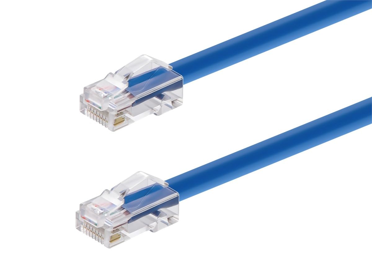 Monoprice Cat6A 10Ft Blue Patch Cable, 26Awg, 10G, Bare Copper Conductor, Gold P