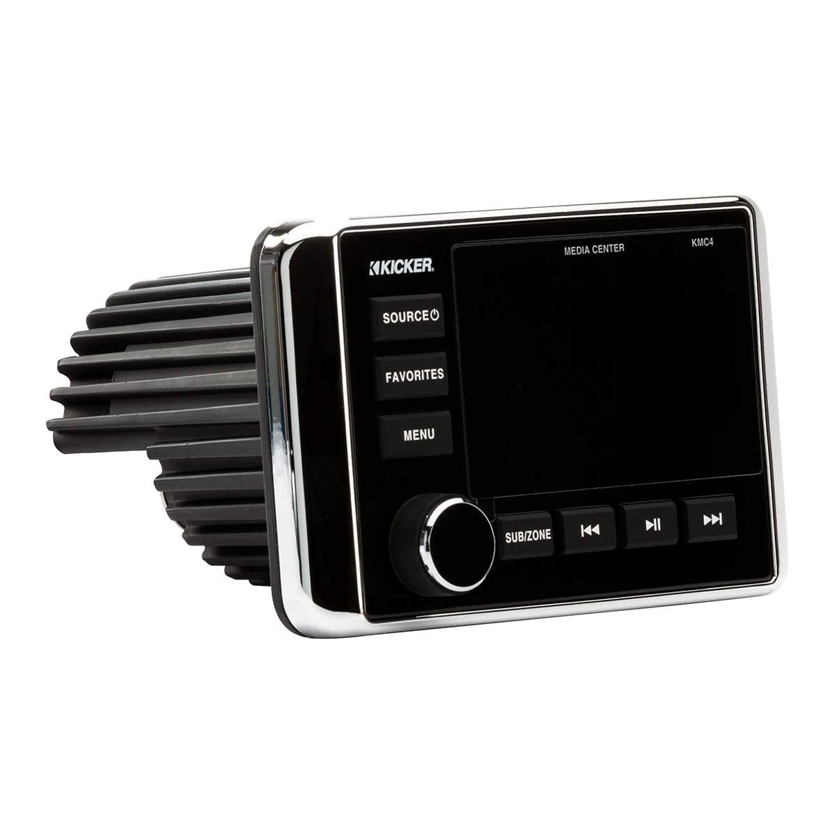 Kicker 46Kmc4 Weather Resistant Gauge Style Media Center With Bluetooth