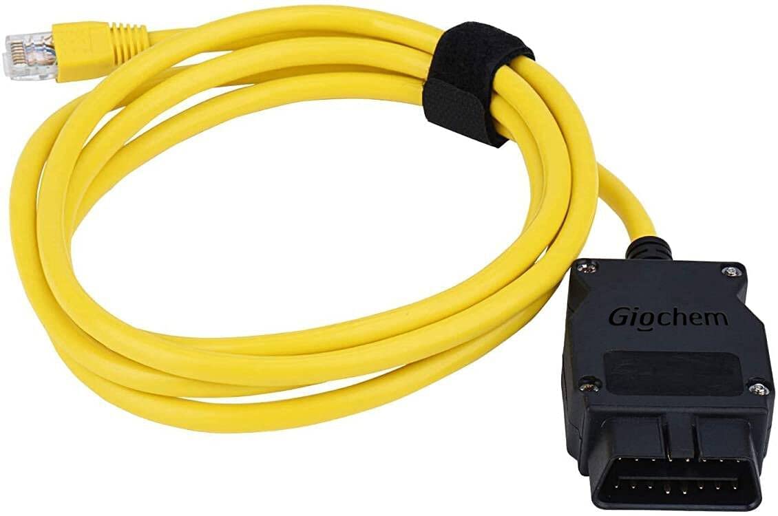 Giochem Enet Obd2 Rj45 Cable,Ethernet 6.6Ft/2M Cable Rj45 Ethernet Connector Tools To Obdii Interface Cable Car Diagnostic Coding F Series