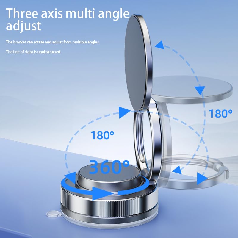 7F 2025 Upgraded Magnetic Vacuum Car Phone Holder, For Magsafe Suction Cup Phone Mount, 360 Adjustable Car Phone Mount, Universa