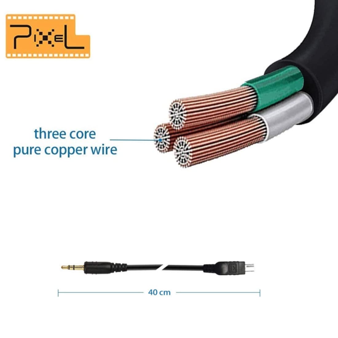 Gfshop 3.5Mm Off Camera Shutter Connecting Cable Cord 3.5Mm Dc2 Camera Connecting Plug For Nikon Cameras With Pixel Shutter Remo