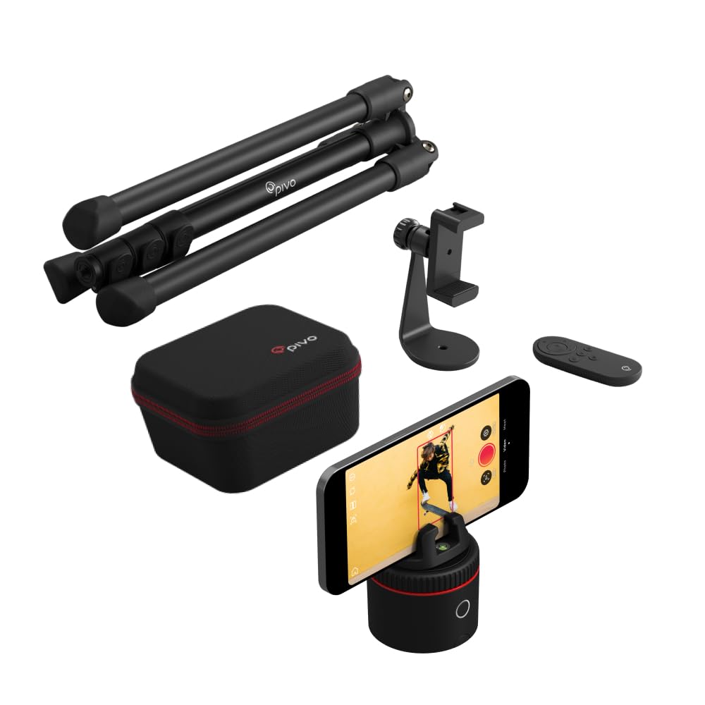 Pivo Pod Classic Auto Face Tracking Phone Holder, 360 Rotation, Content Creator Essentials For Fitness Tracker With Remote Contr
