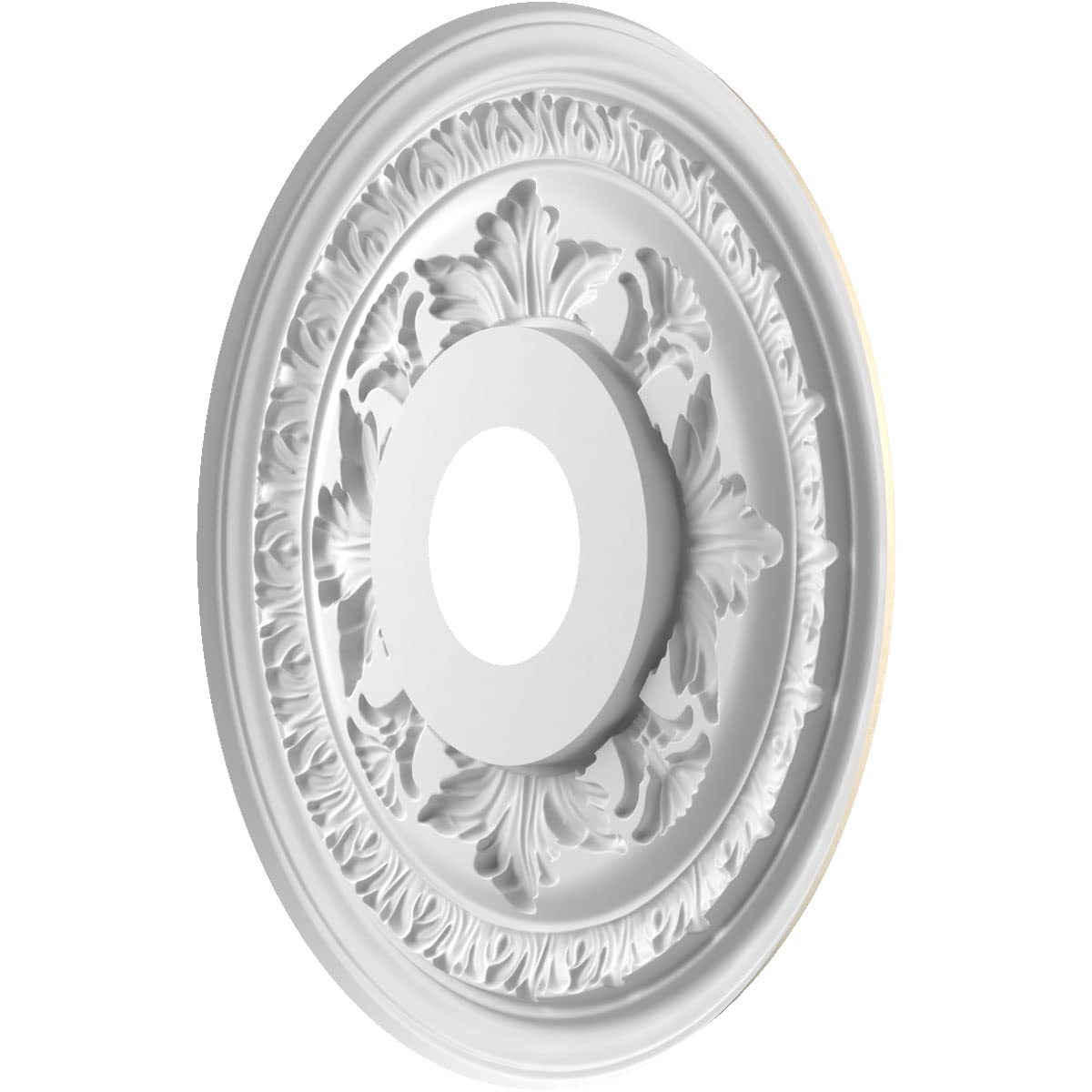 Ekena Millwork Cmp16Baepe Baltimore Thermoformed Pvc Ceiling Medallion (Fits Canopies Up To 6 1/2), 16Od X 3 1/2Id X 1P, Univers