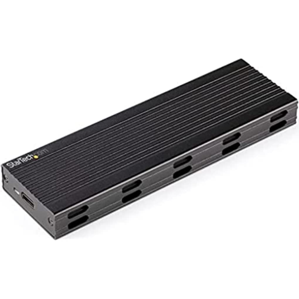 StarTech.com USB-C 10Gbps to M.2 NVMe or M.2 SATA SSD Enclosure - Portable External M.2 PCIe/SATA NGFF SSD Aluminum Case - USB T