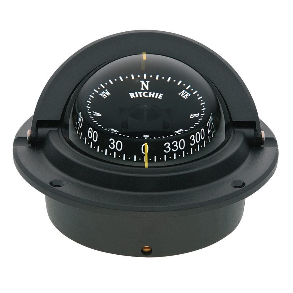 Ritchie Navigation Compass, Flush Mount, 3'' Combi, Black