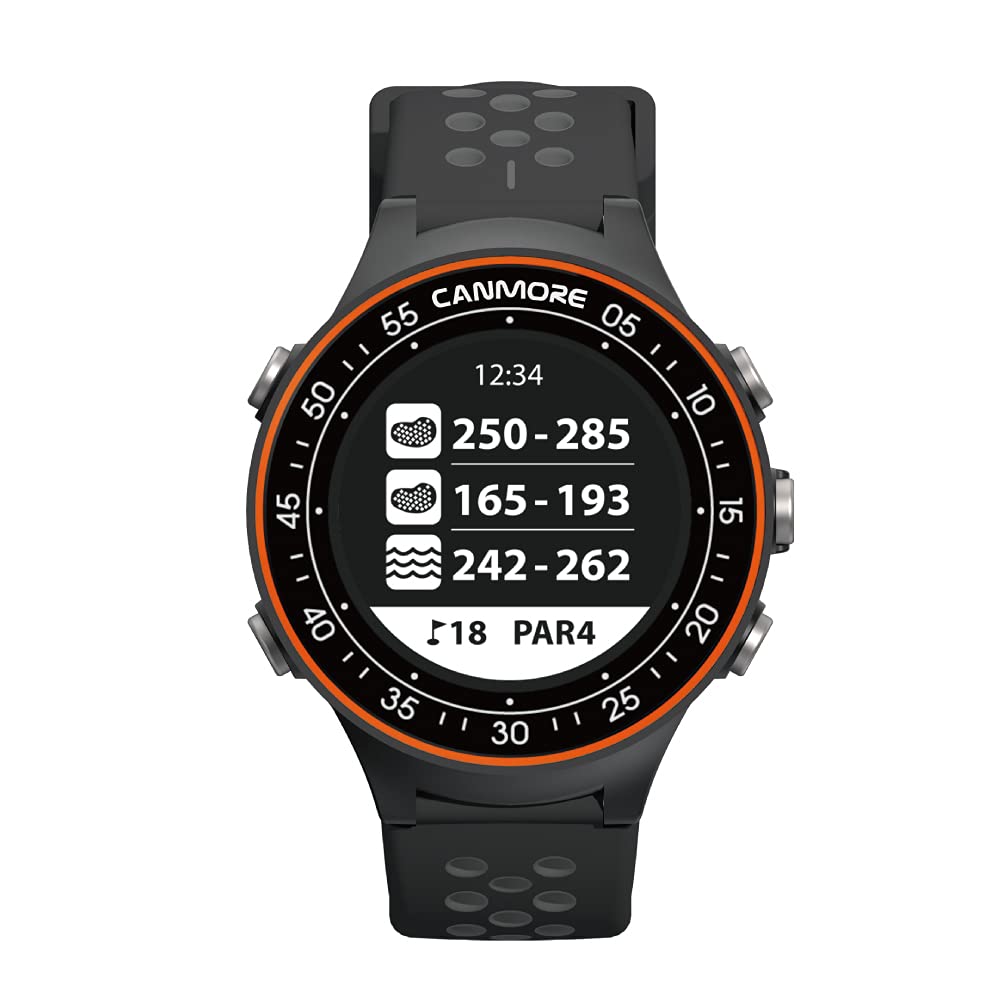 Canmore Tw411 Golf Gps Watch With Fitness Tracker, 41,000+ Free Preloaded Worldwide Course, Upgraded Ic Chip, Orange