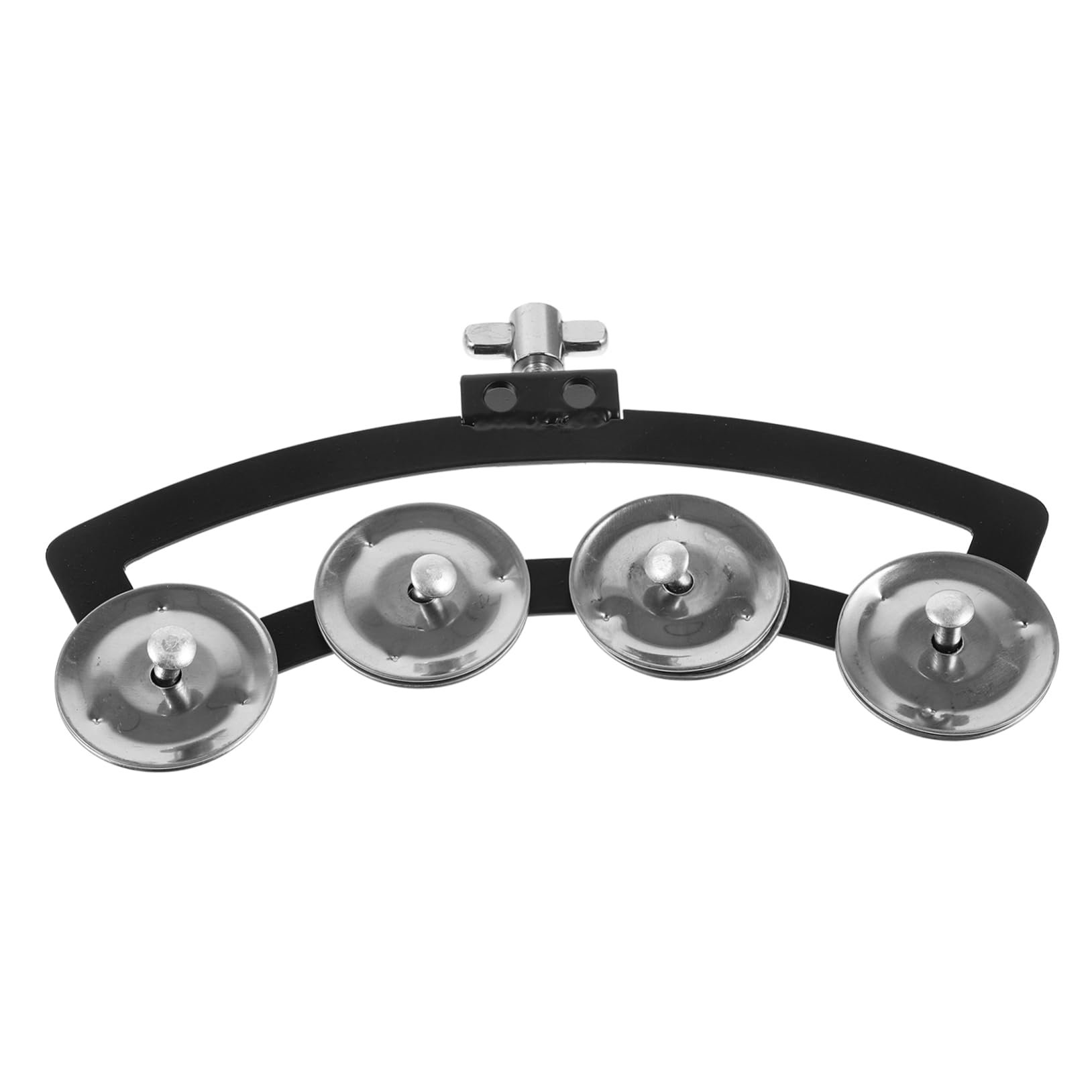 JOINPAYA Sturdy Drum Mount Tambourine Jingle Bells Professional Hand Bell Instrument for Weddings Parties and Music Events Compa