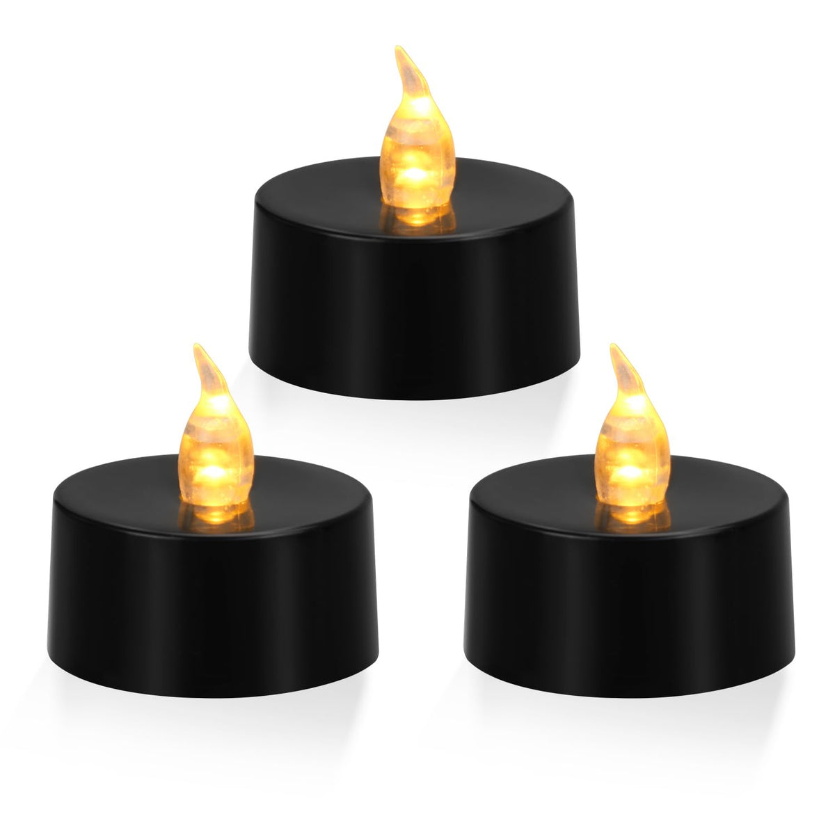 Koaby Led Tea Lights, 12 Pack Flickering Flameless Tea Lights, Warm White, Last 200H+, Battery Operated Tea Lights For Decoratio