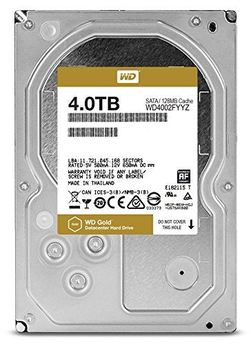 Wd Gold 4Tb Enterprise Class Hard Disk Drive - 7200 Rpm Class Sata 6 Gb/S 128Mb Cache 3.5 Inch - Wd4002Fyyz