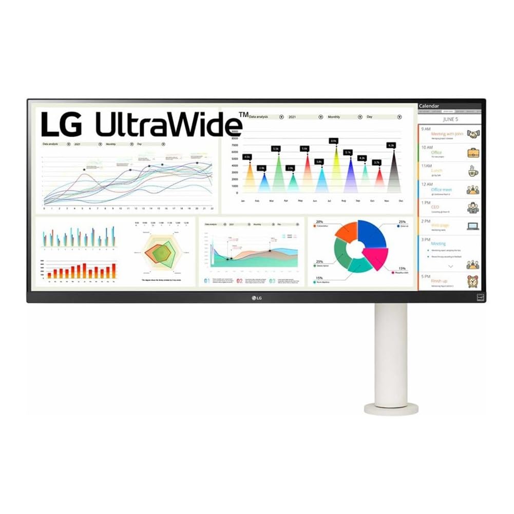 LG 34BQ680-W UltraWide Monitor Ergo