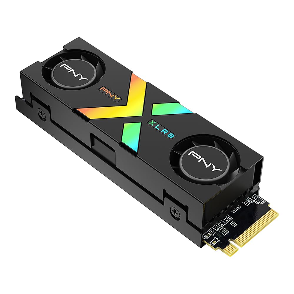 Pny Cs3150 Xlr8 Gaming Epic-X Rgb 1Tb Pcie Gen5 X4 Nvme M.2 Ssd With Rgb Dual Fan Heatsink - Microsoft Directstorage Compatible