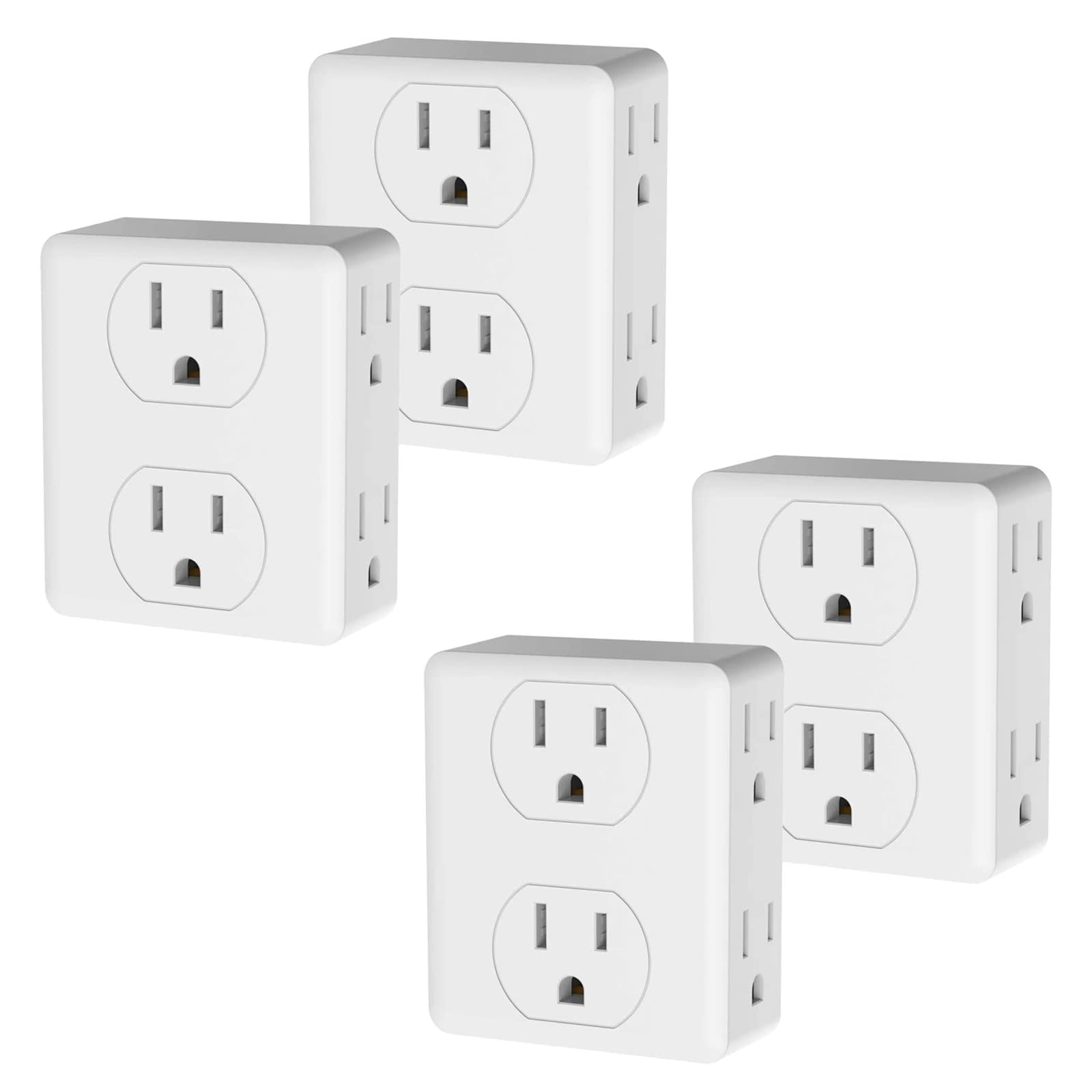 Outlet Extender, Hicity Multi Plug Outlet With 6 Electrical Outlets Adapter, 3 Prong Wall Outlet Tap For Cruise Ship Home Office