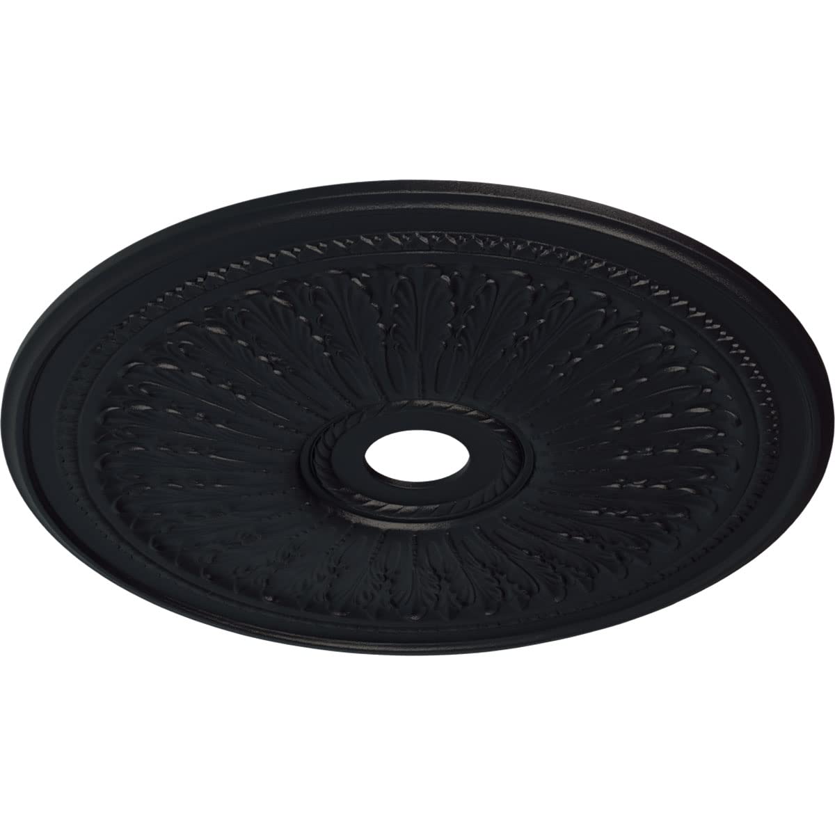 Ekena Millwork Cm29Oasgs Oakleaf Ceiling Medallion, 29 1/8''Od X 3 5/8''Id X 1''P, Hand Painted Steel Gray